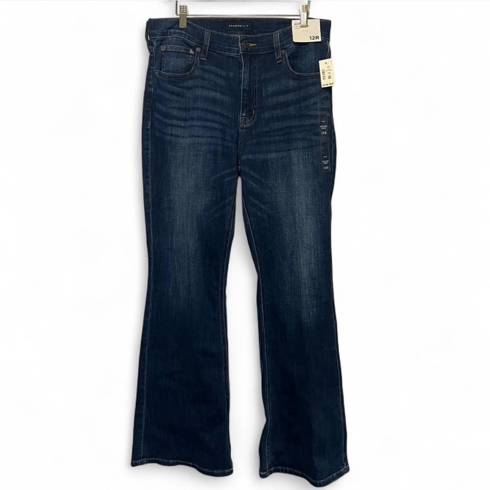 NWT Aeropostale High Rise Flare Stretch Blue‎ Jeans Size 12